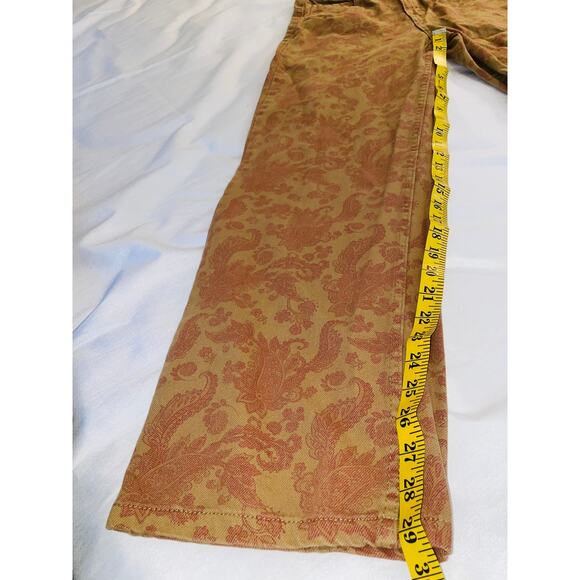 Zara‎ Straight Cut Paisley Printed Jeans - Women's Size S - High Rise BOHO Style - Picture 9 of 12